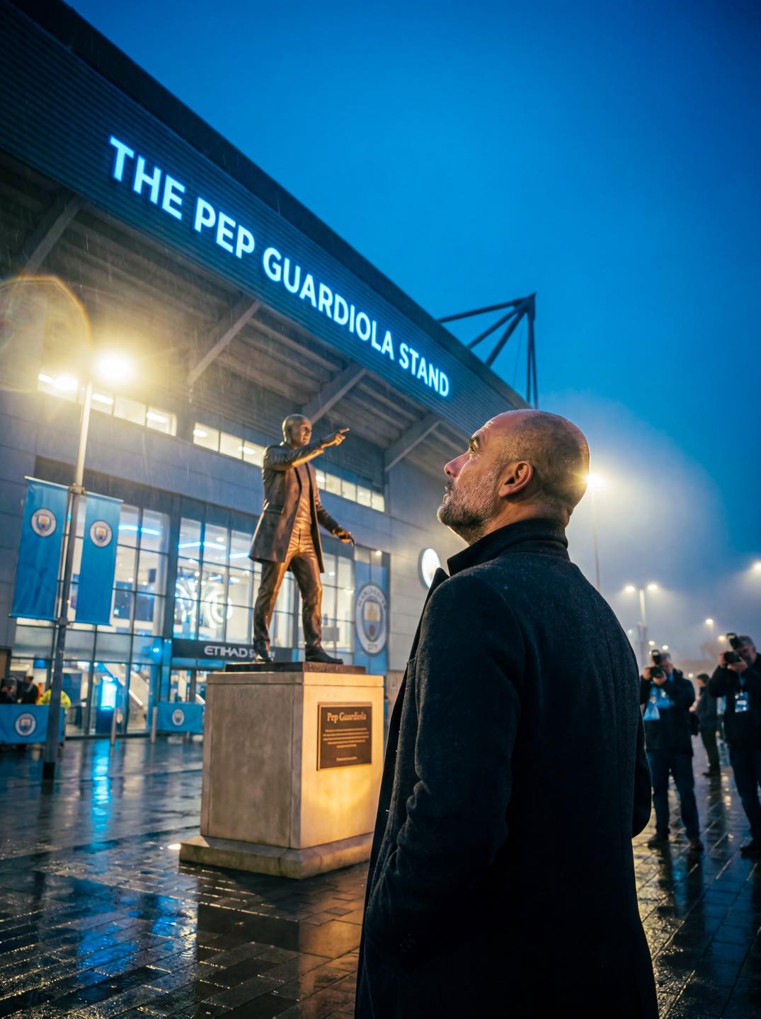 UPep Guardiola wakhelwe iSichuse eEtihad Stadium